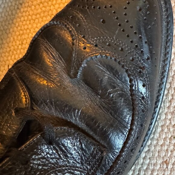 Vintage Longwing Brogue Leather Shoes with Cat’s Paw Soles - Picture 6 of 7